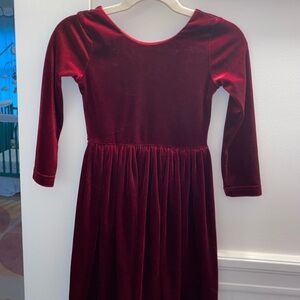 Red Velvet long sleeve dress